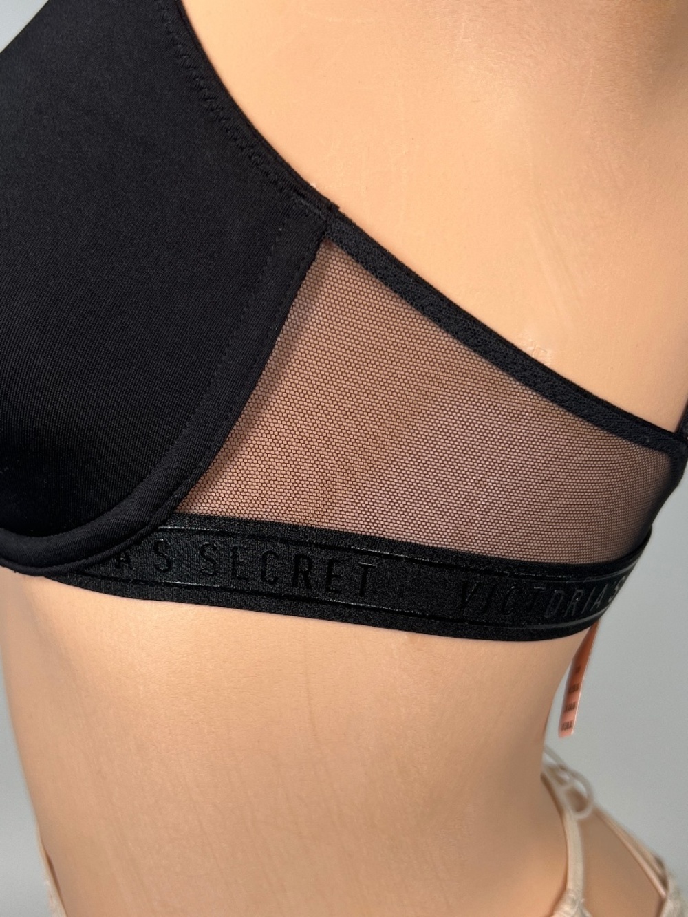 Victoria's Secret Sleek Black High Neck Wire Top Bra 32B NEW - Picture 11 of 16